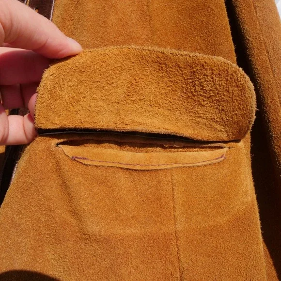 Amazing‎ 70s suede leather zip up cape - Picture 2 of 8
